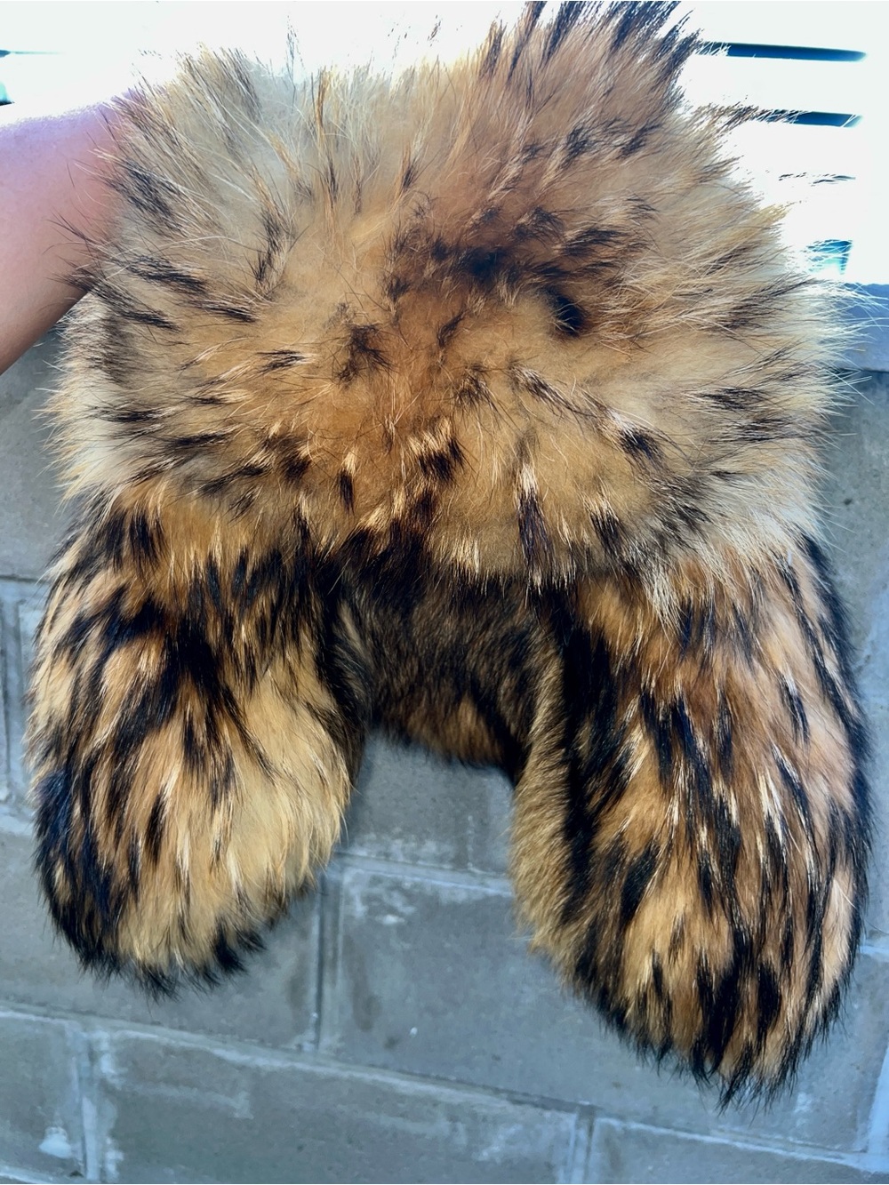DSQUARED2 Brown Fox Fur Ski Trapper Hat